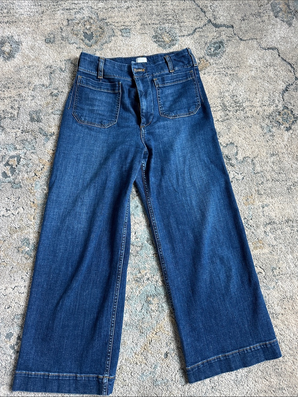 Meave “The Colette” cropped dark denim